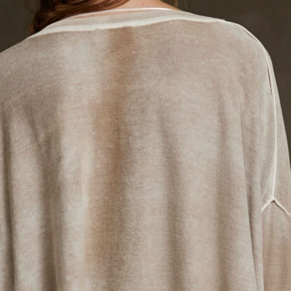 Free People Gibson V-Neck Pullover Women Top Sweater Medium - Picture 5 of 15